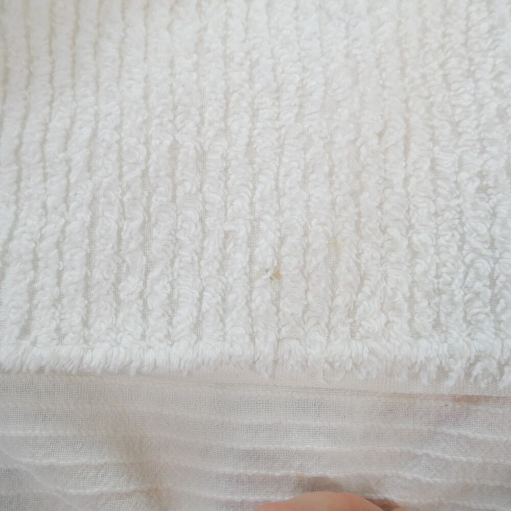 Vintage Chenille Bedspread Full ? 99" x 91" White Floral Cottage Cotton Granny - Picture 11 of 16